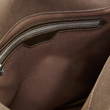 Viktor Large Messenger bag in Taiga leather, Brushed Silver Hardware