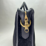 Business Top handle bag in Suede leather, Gold Hardware