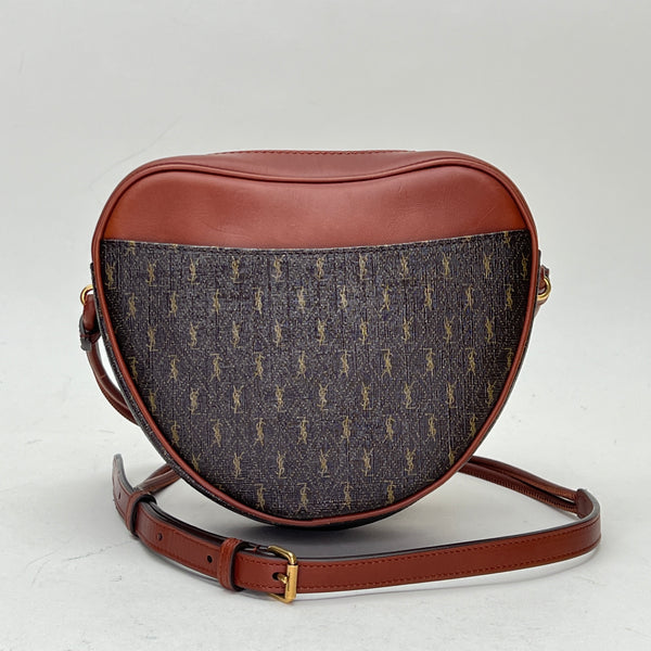 Le Monogramme Heart Crossbody bag in Monogram coated canvas, Gold Hardware
