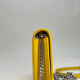 Kate Tassel Wallet on chain in Caviar leather, Silver Hardware