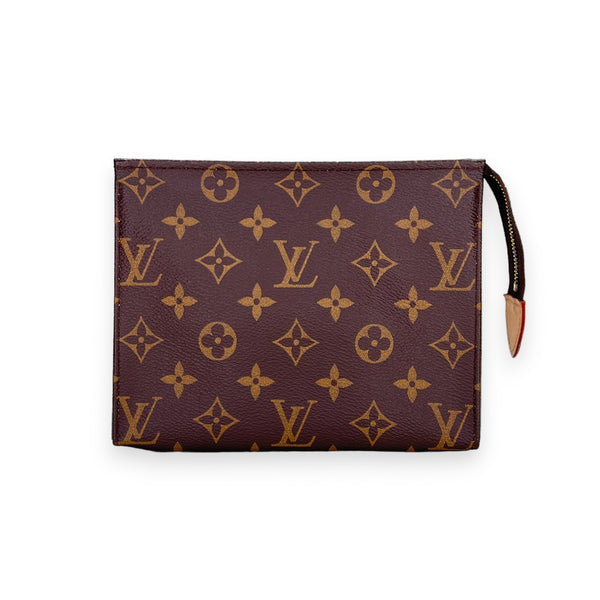 Toiletry 19 Pouch in Monogram coated canvas, Gold Hardware