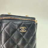 Classic Vanity bag in Caviar leather, Light Gold Hardware