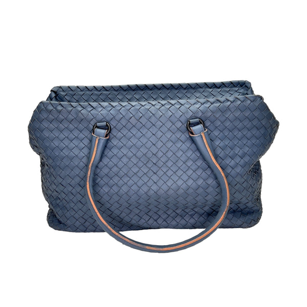 Intrecciato Brick Top Handle Bag Top handle bag in Intrecciato leather, Gunmetal Hardware