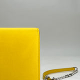 Kate Tassel Wallet on chain in Caviar leather, Silver Hardware