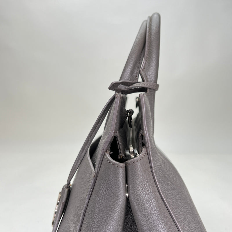 Rive Gauche Top handle bag in Calfskin, Silver Hardware
