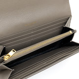 Cassandre Long Fold Wallet in Calfskin, Gold Hardware