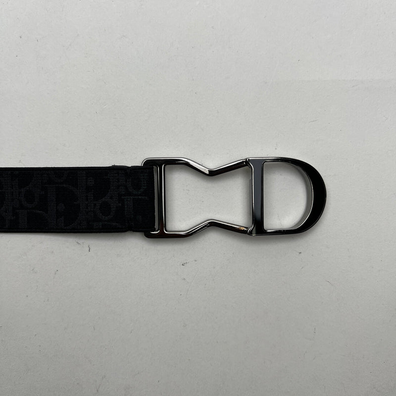 Oblique Stretchable Belt in Others, Gunmetal Hardware