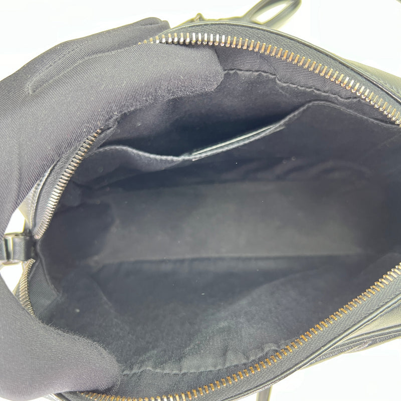 Lou Camera Crossbody bag in Calfskin, Ruthenium Hardware