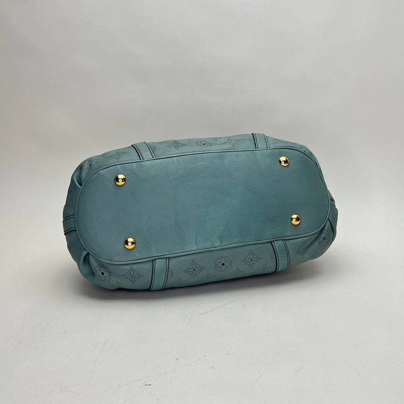 Lunar PM Shoulder bag in Mahina leather, Gold Hardware