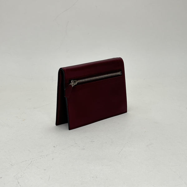 Wallet in Calfskin, Silver Hardware