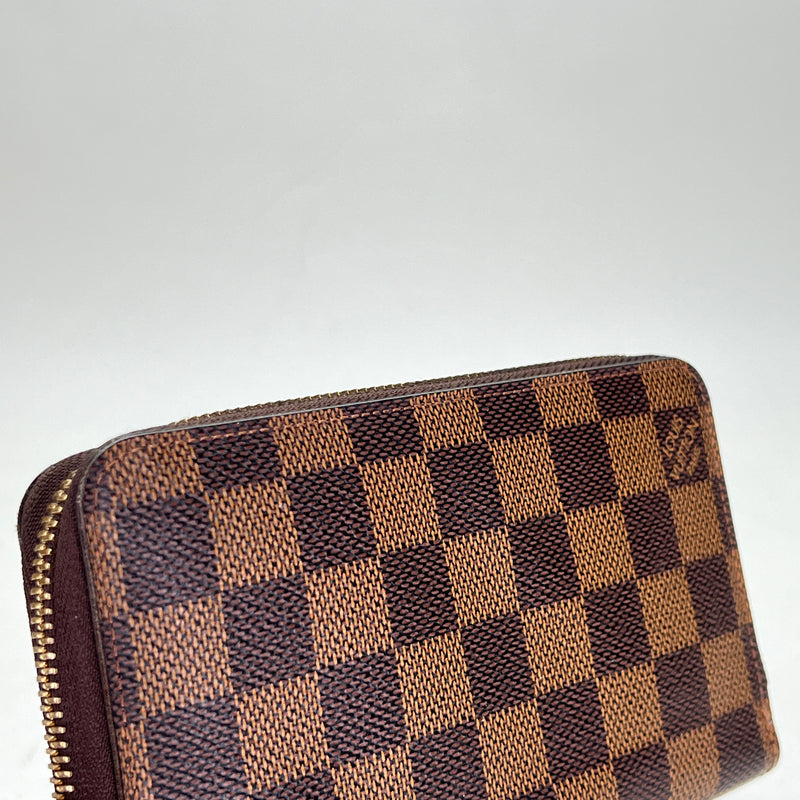 Long Damier Wallet in Coated canvas, Gold Hardware