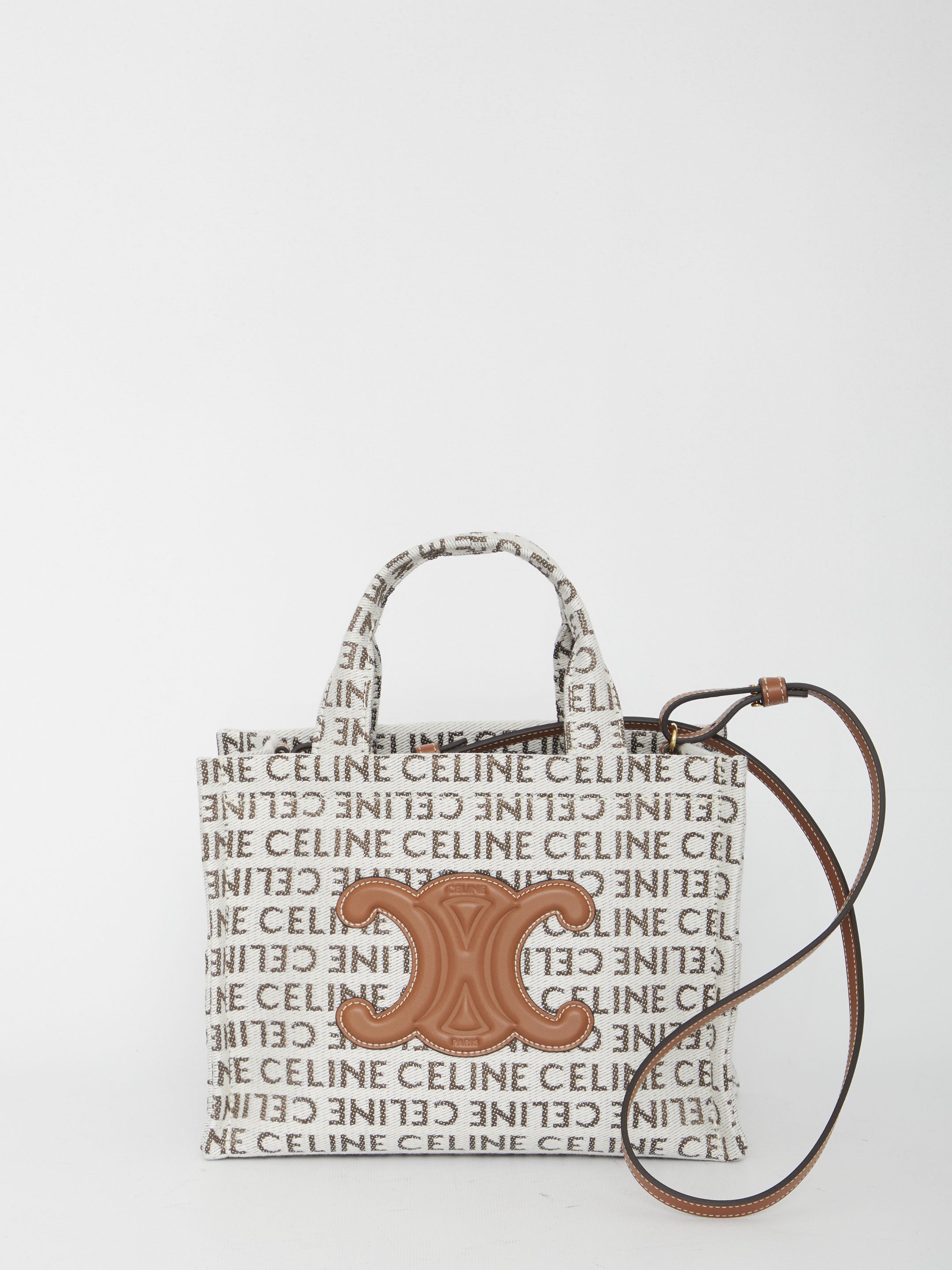 CELINE Triomphemotif Nylon chain pochette mini bag Shoulder bag