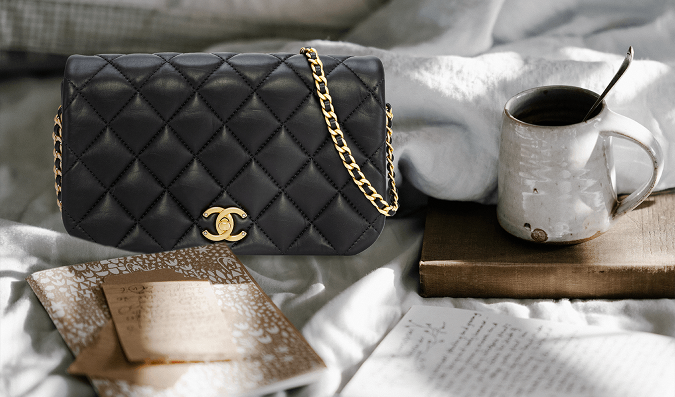 chanel black leather quilted handbag tote