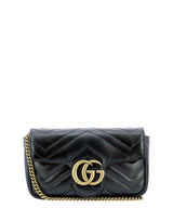 GG Marmont Super Mini Shoulder Bag, Gold Hardware
