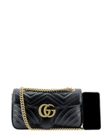 GG Marmont Small Shoulder Bag, Gold Hardware