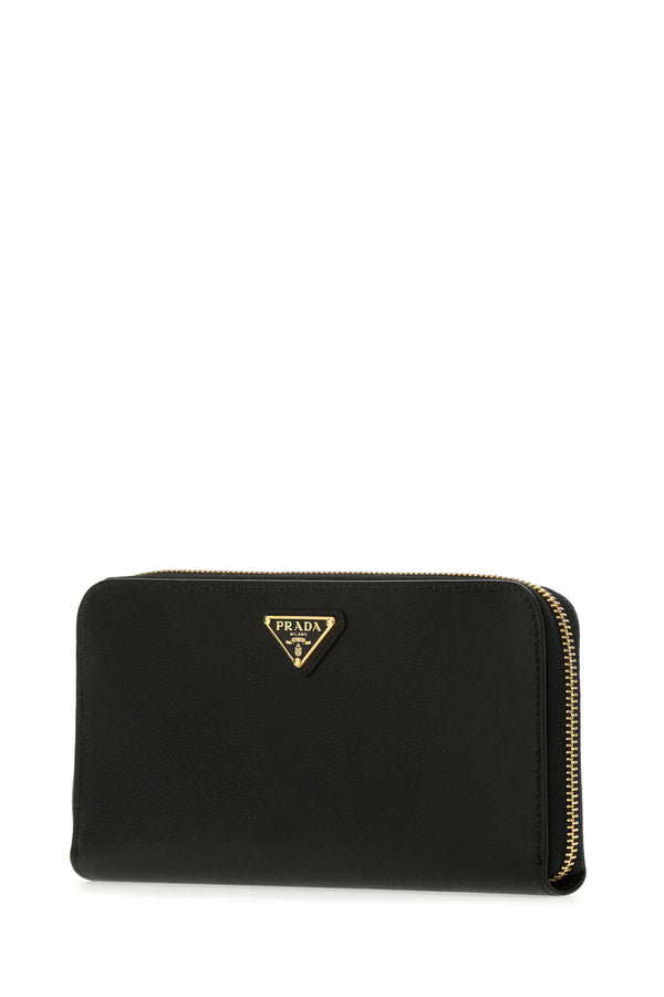 Saffiano Leather Wallet, Gold Hardware