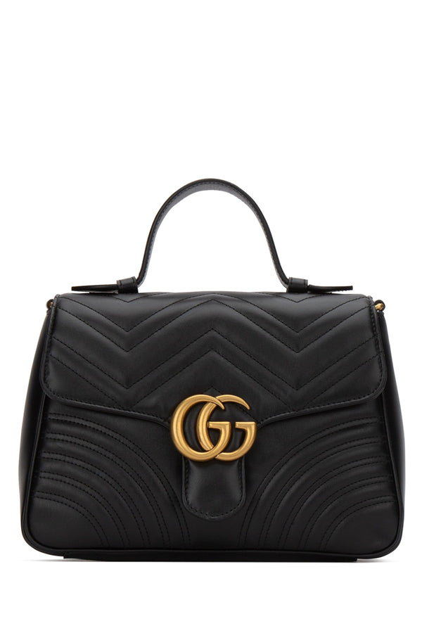 GG Marmont Small Top Handle Bag, Gold Hardware