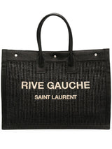 Rive Gauche Raffia Tote Bag, Silver Hardware