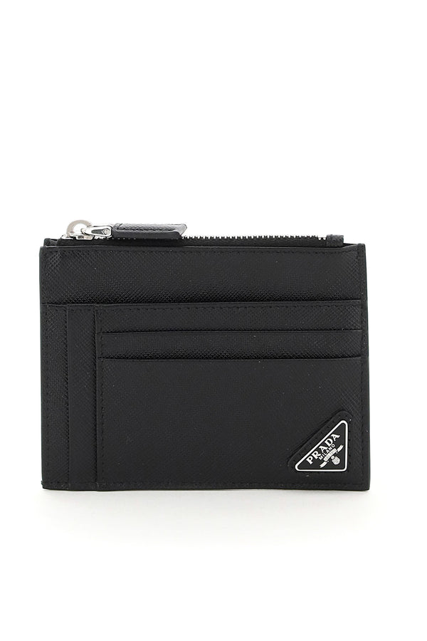 Saffinao Leather Cardholder with Zip Pocket