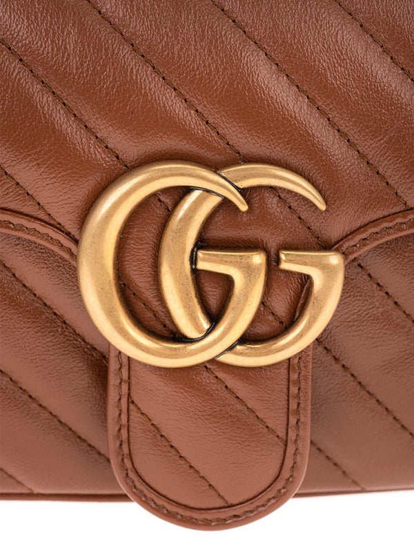 GG Marmont Small Shoulder Bag, Gold Hardware