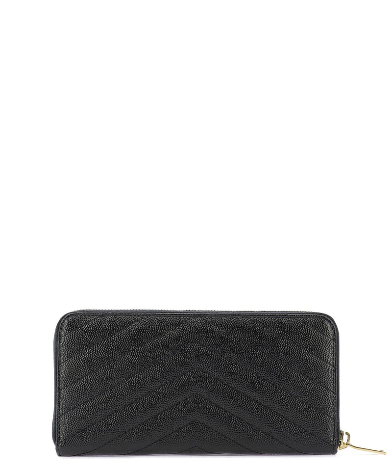 Cassandre Long Zipped Wallet, Gold Hardware