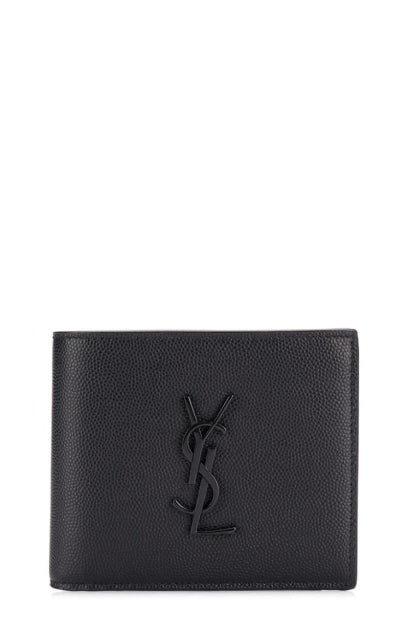 Logo Plaqued Bifold Wallet, Lacquered Hardware