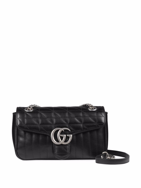 GG Marmont Small Shoulder Bag, Silver Hardware