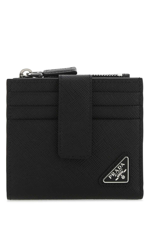 Compact Wallet with Zip, Silver Hardware