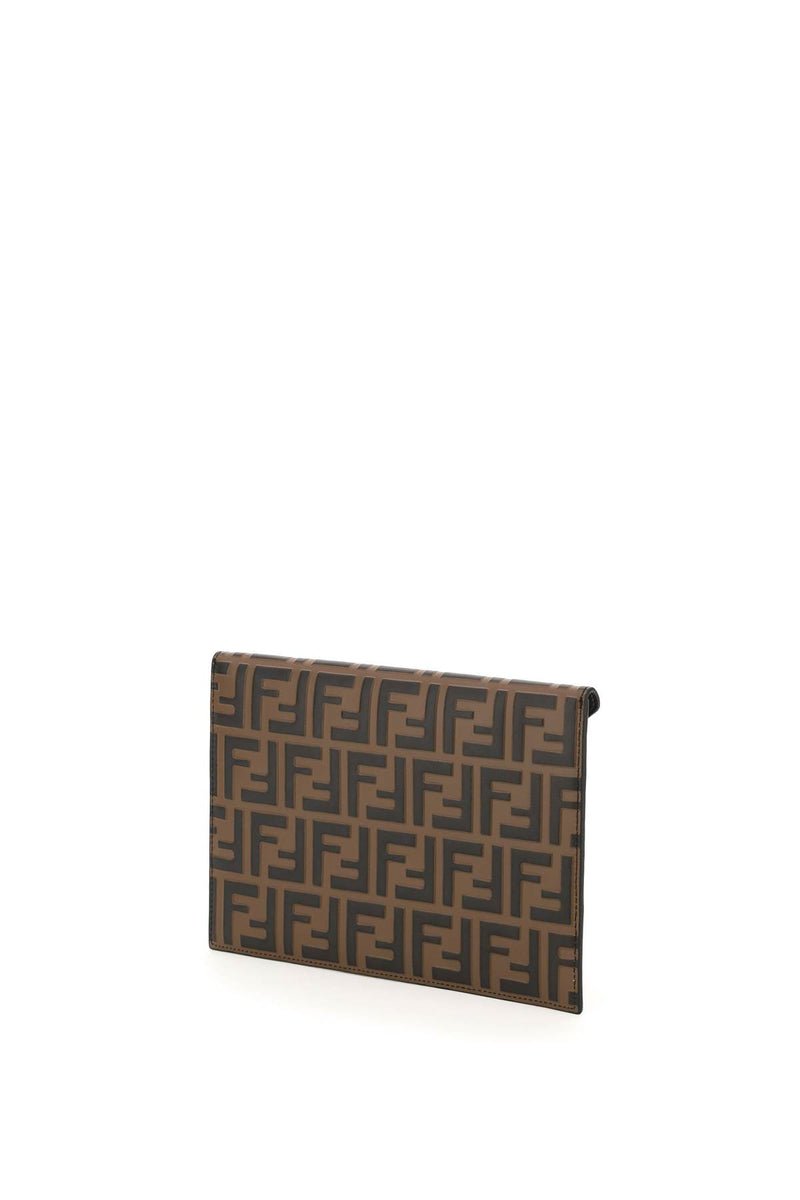 FF Jacquard Pouch, Gold Hardware