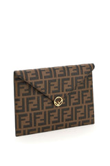 FF Jacquard Pouch, Gold Hardware
