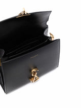 Cassandra Mini Top Handle Bag, Gold Hardware