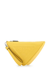 Triangle Pouch with Wristlet, silver hardware