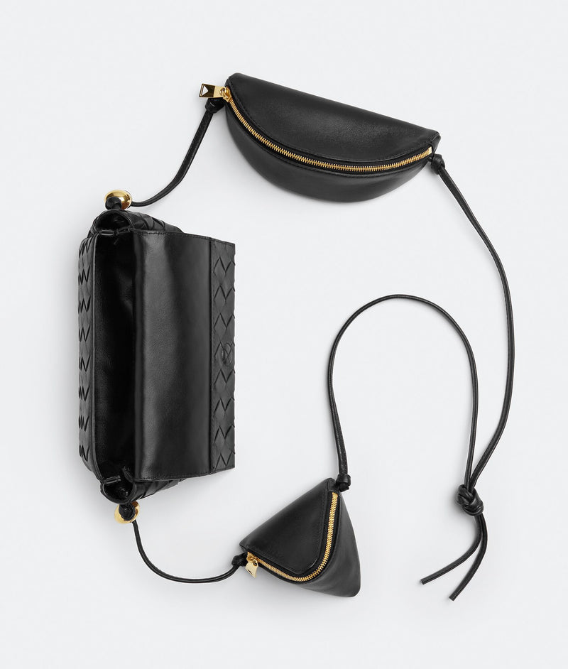 Pouch on Strap, Gold Hardware
