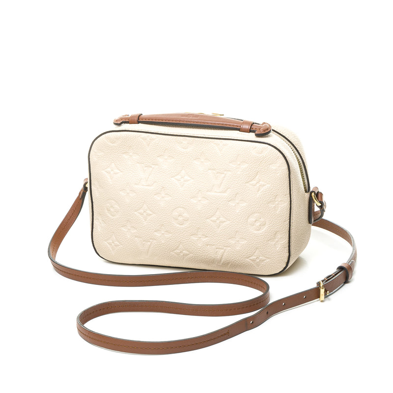 Louis Vuitton Cream Monogram Empreinte Saintonge Bag