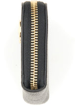 Gancini Zipped Pouch, Gold Hardware