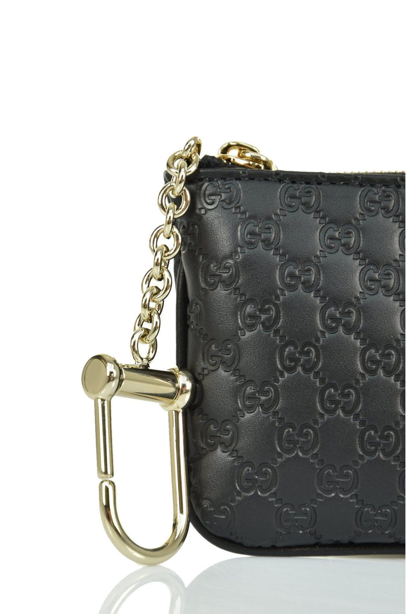GG Signature Key Pouch, Gold Hardware