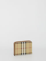 Vintage Check Zipped Wallet, gold hardware