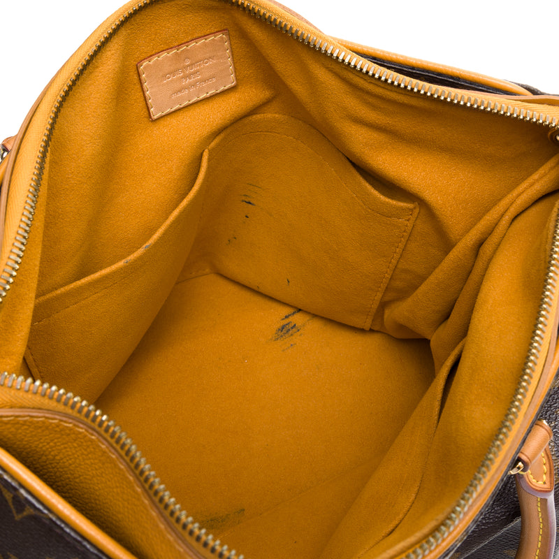 Pallas Yellow Top handle bag in Monogram coated canvas, Gold Hardware
