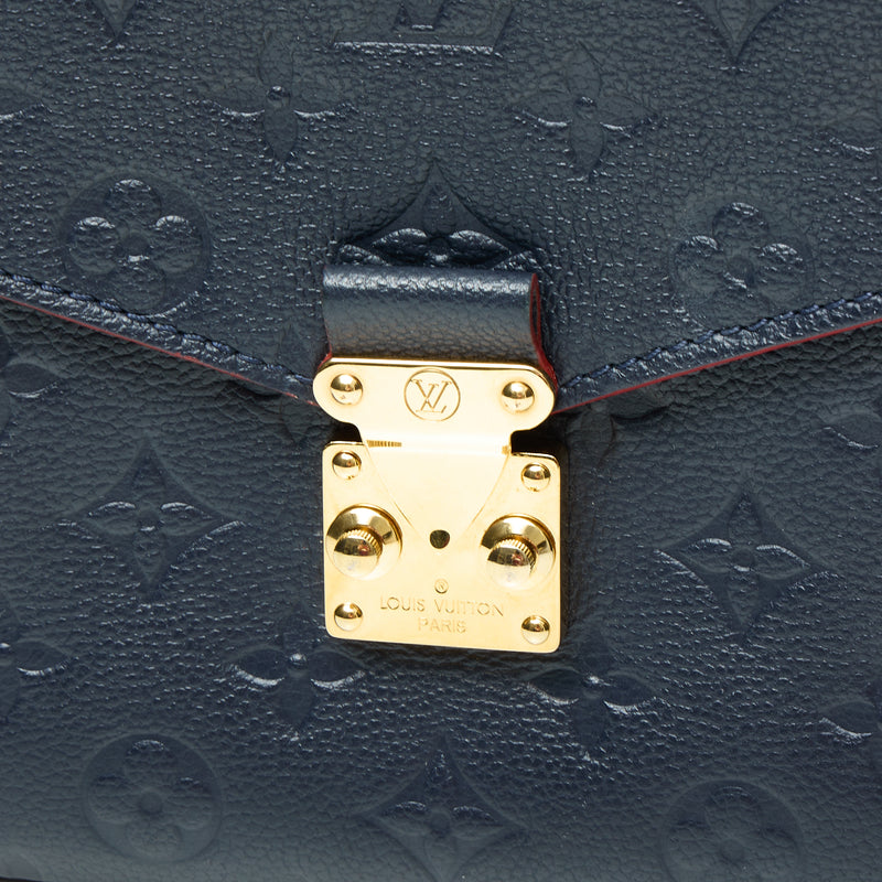 Louis Vuitton Blue Monogram Empreinte Leather Pochette Metis MM