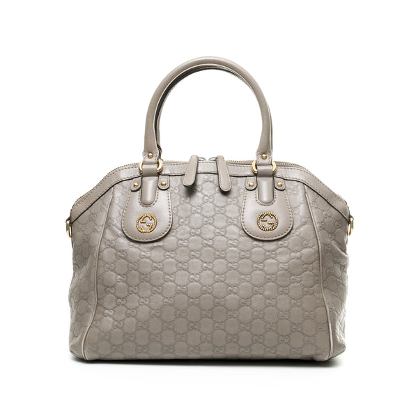 Guccissima Large Dome Top handle bag in Calfskin, Gold Hardware