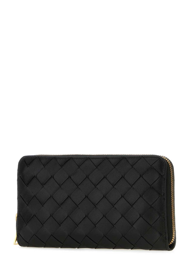 Intrecciato Continental Zipped Wallet, Gold Hardware