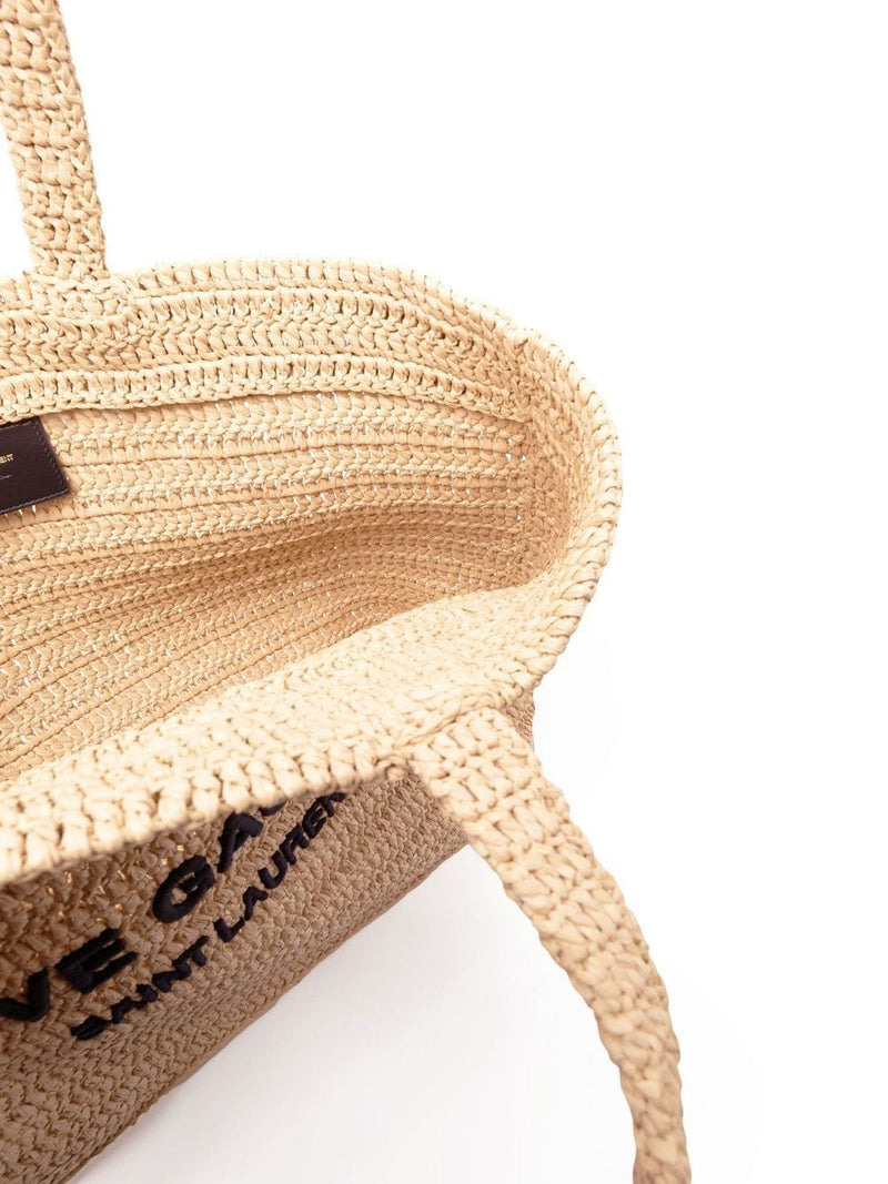 Rive Gauche Raffia Crochet Tote Bag