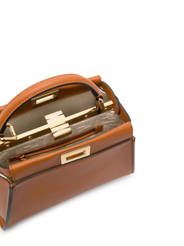 Peekaboo Mini Top Handle Bag, Gold Hardware