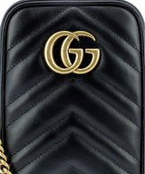 GG Marmont Phone Pouch Bag, Gold Hardware