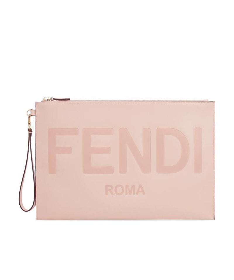 Roma Logo Pouch, Gold Hardware
