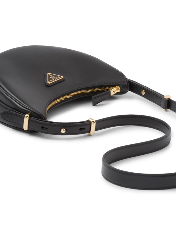 Arqué Leather Shoulder Bag, Gold Hardware