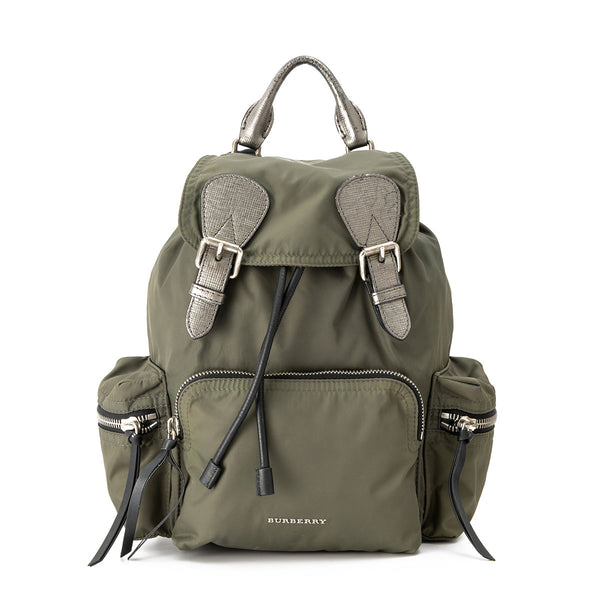 Ransel Backpack in Nylon, Silver Hardware