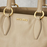 Two-way Tote Bag in Calfskin, Gold Hardware