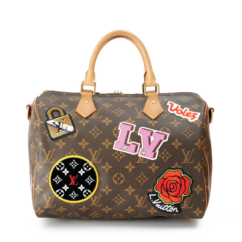 Louis Vuitton Speedy Bandouliere Bag Limited Edition Patches
