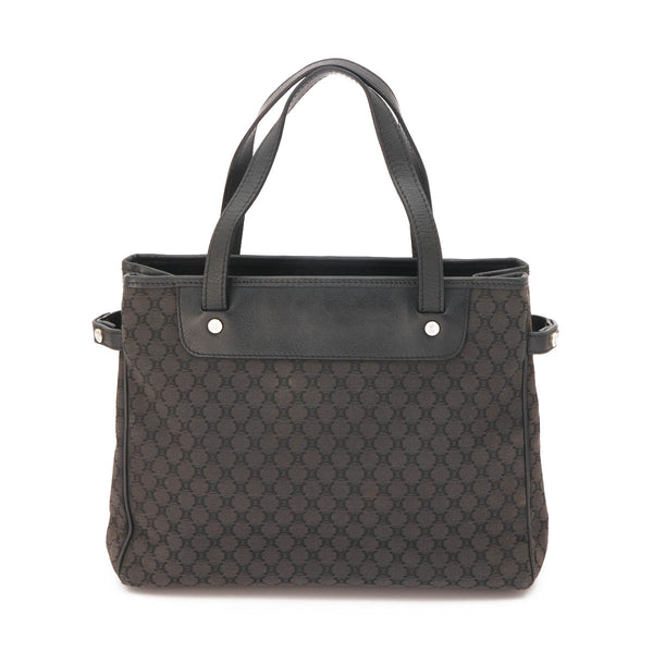 Triomphe Top Handle Bag in Jacquard, Silver Hardware